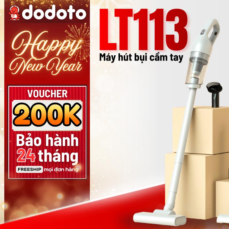Máy hút bụi sàn nhà cầm tay không dây dodoto LT113 - hút giường nệm ô tô gọn nhẹ đầu lọc hepa 3 lớp ngăn bụi lọc bụi mịn tốt lực hút 20000 PA bảo hành 24 tháng zx