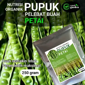 Organic Garden Pupuk Organik Booster Buah PETAI Serbuk 250 Gram Nutrisi Mikroba untuk Kesuburan Tanaman Besi Meningkatkan Kualitas Buah dan Pertumbuhan Akar Tembaga Tanah