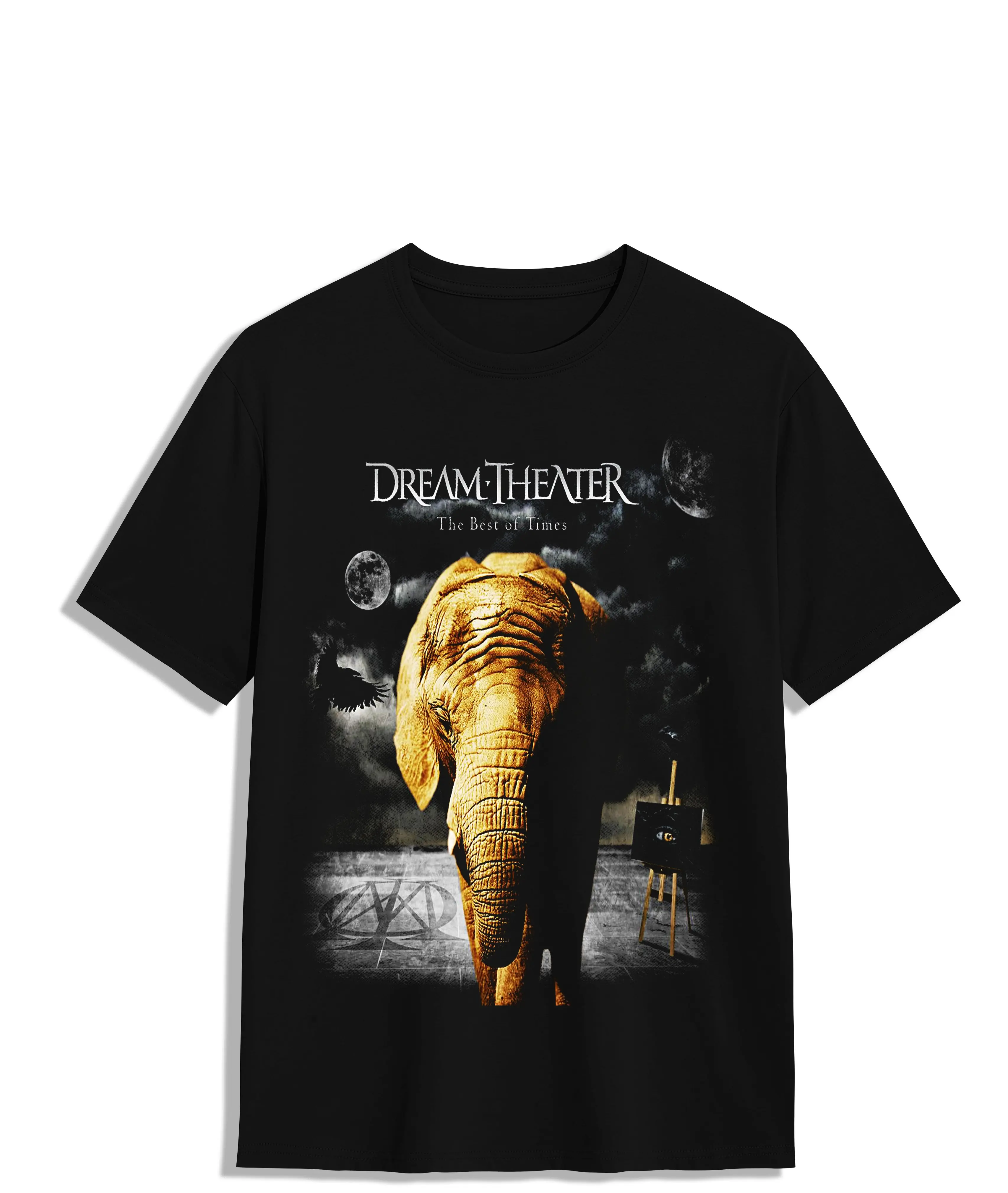 Kaos ZHRA T-Shirt Band Dream Theater Bahan Adem Cotton Combed 30s Asli 100% - Sablon, Pria Baju Distro Cowok Hitam Keren Atasan - Katun, Dewasa