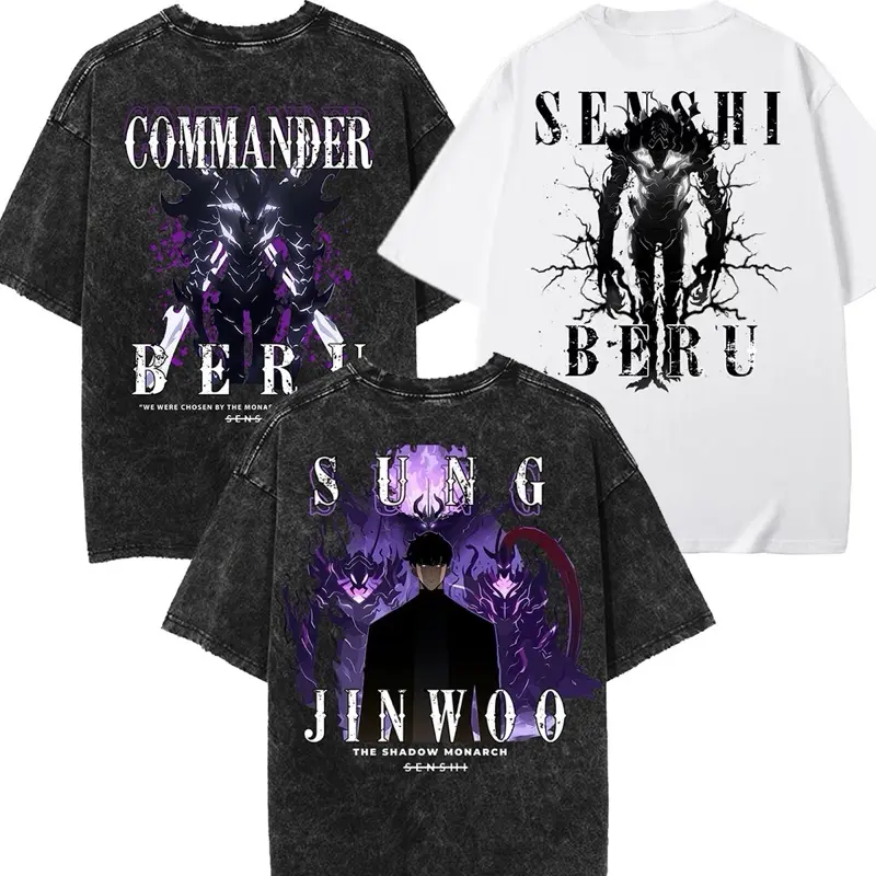 ANIME SOLO LEVELLING OVERSIZED HEAVYWEIGHT VINTAGE TEES