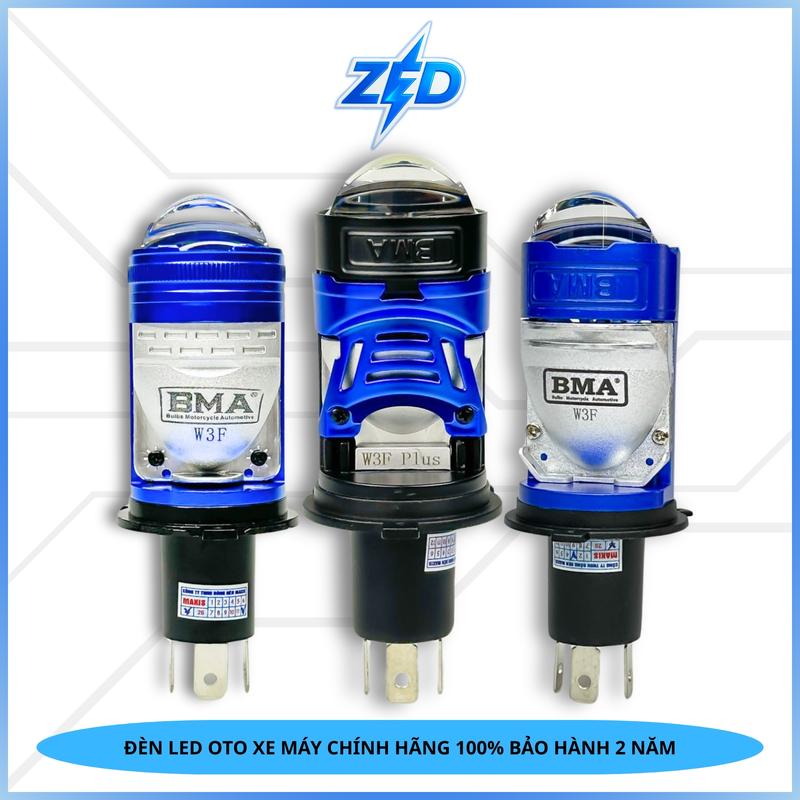 Đèn LED Pha Bi Cầu W3F PLUS & W3F BMA Bản Mới Nhất Lắp Xe Máy, Oto - 55W Độ Sáng Cực Căng