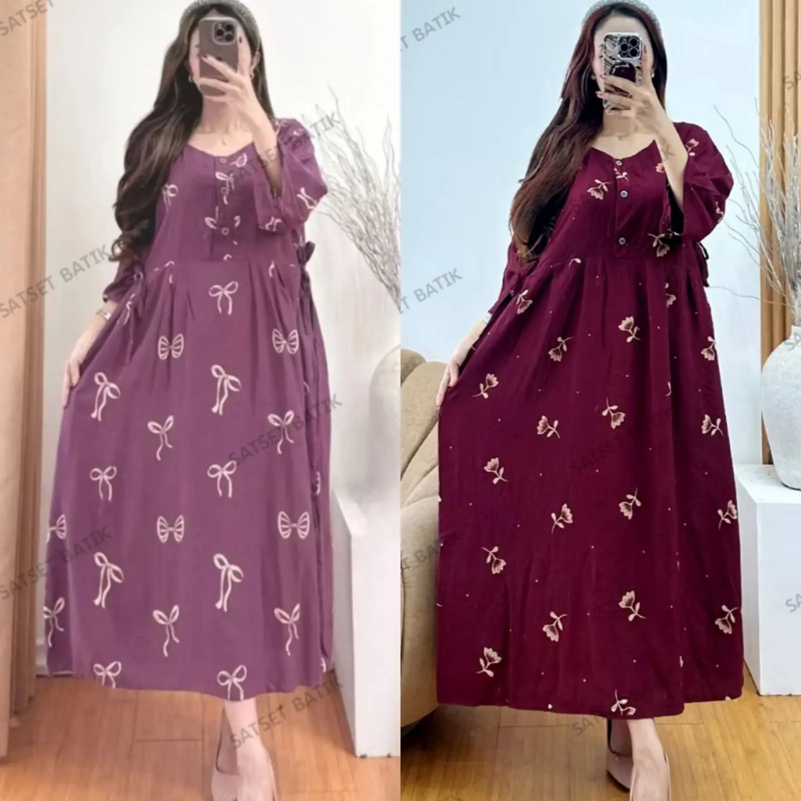 Paket Bundling Isi 2 Daster Chibi Motif Terbaru Lengan 3/4 Bahan Rayon Tebal Adem Lembut Busui Bumil Paket Bundling Isi 2 Daster Chibi Motif Terbaru Lengan 3/4 Bahan Rayon Tebal Adem Lembut Busui Bumil