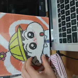 (20 x 20CM) Mainan Edukasi Anak DIY Diamond Painting Kit Sanrio Set Lengkap dengan Bingkai Lukisan berlian Dekorasi Kamar Anak-Anak