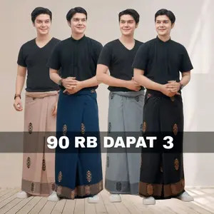 TERLARIS 3pcs 90rb Sarung Batik Dewasa Sarang Tawon Katun Super Viral Pekalongan Muslim Pria Hitam Santri Remaja Motif Kekinian Baru Nyaman