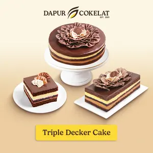 DAPUR COKELAT - Triple Decker | Kue Cokelat untuk Semua Moment dengan Manis Cokelat dan Selai Blueberry
