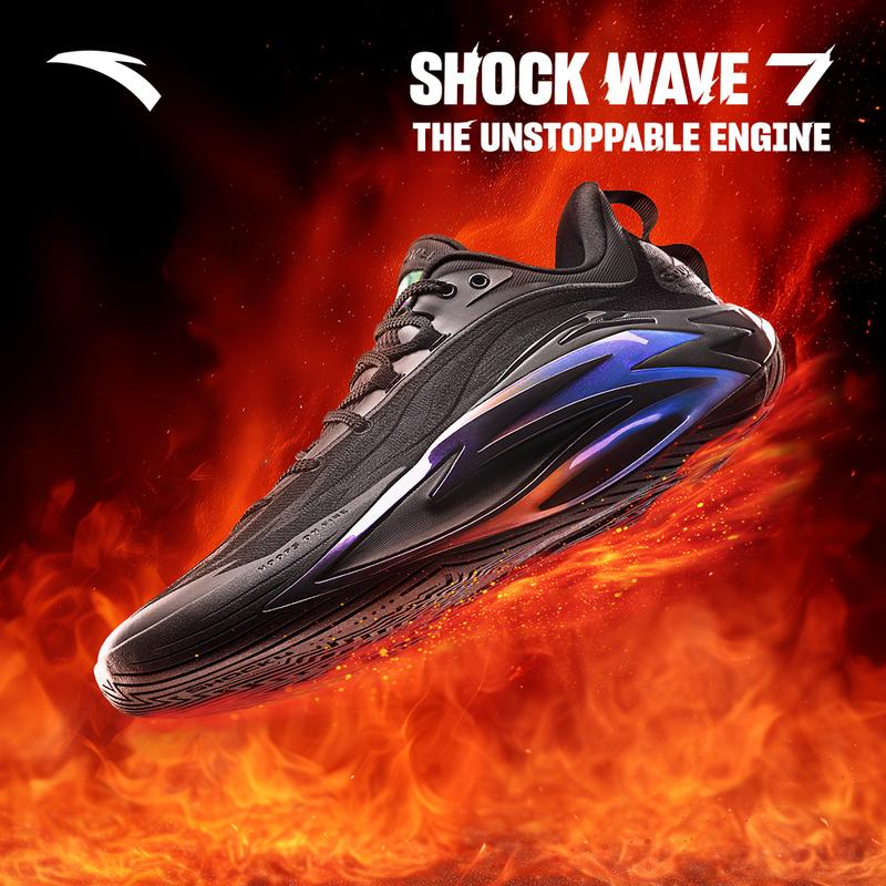  Giày Bóng Rổ Nam ANTA Thiết Kế Sóng Sốc 7 Đệm Chuyên Nghiệp Giày Thể Thao Biểu Diễn 112531126 