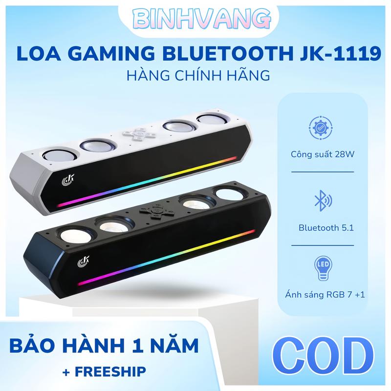  【Giảm giá thanh lý Loa Máy Tính Gaming Soundbar Bluetooth Để Bàn JK-1119 Âm Thanh Hay Bass Cực Mạnh Led RGB Nháy Theo Nhạc Pin Dùng 4-8H 