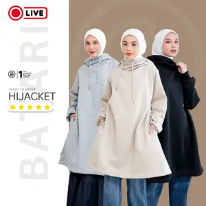 Hijacket Batari - Jaket Sporty Muslimah Gaya Casual Jaket Wanita Modern Minimalis - jumper hoodie sporty Panjang Outer