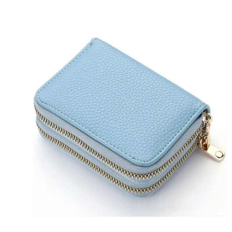 DOMPET LIPAT WANITA 2 RESLETING KULIT WA599B5 KECIL HITAM KARTU UANG KOIN MINI MURAH BATAM PENDEK KEKINIAN KOREA CEWEK LENIA PREMIUM POLOS LUCU 1