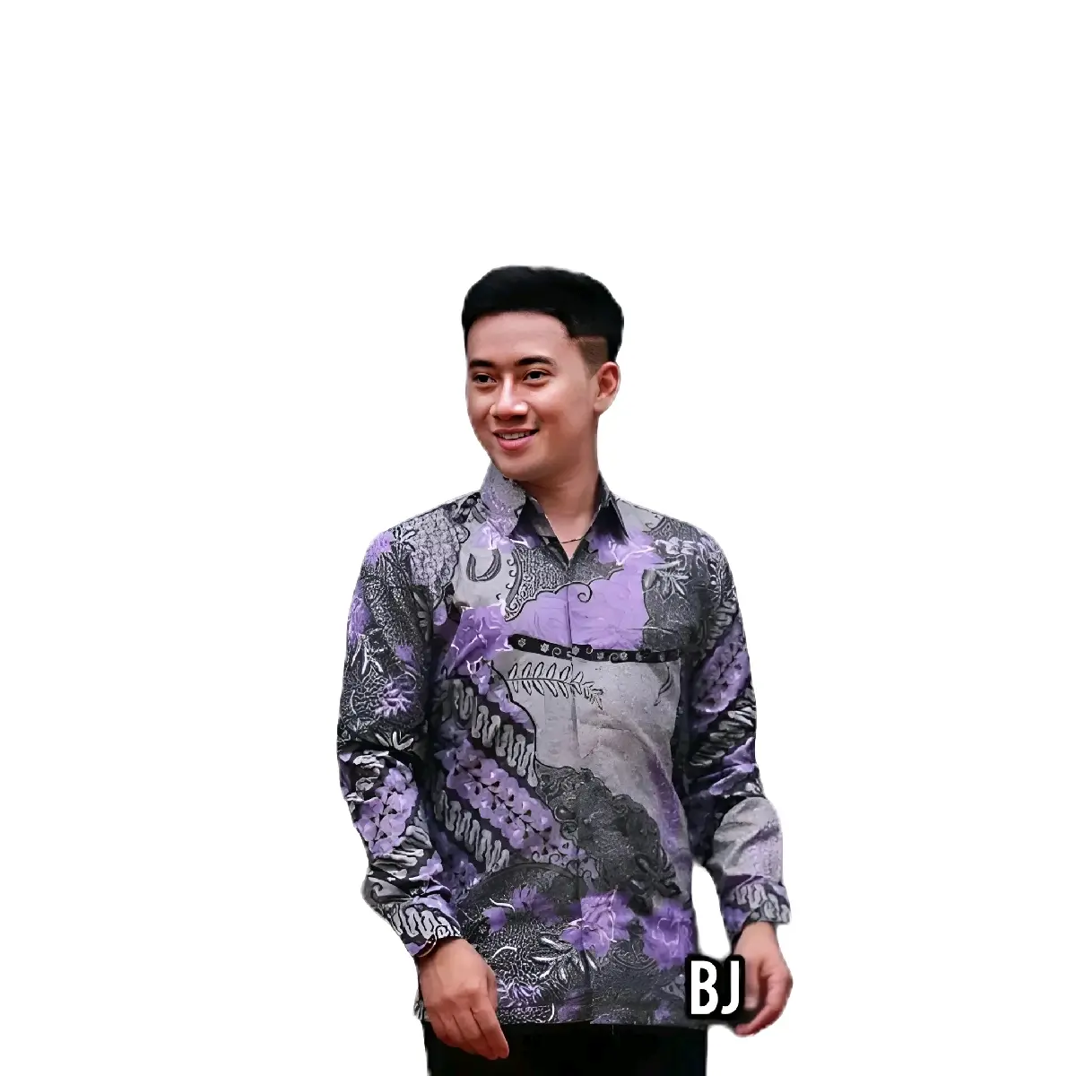 KEMEJA BATIK PRIA FORMAL TANGAN PANJANG MOTIF UNGU TERBARU Katun Nyaman Pekalongan