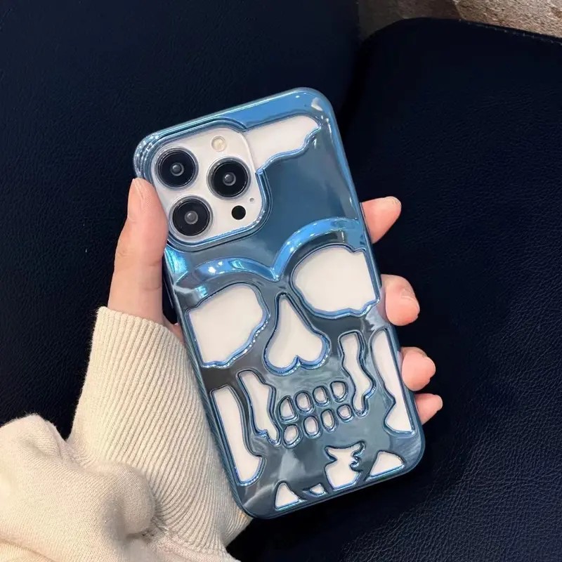 WH - Casing Ponsel Modis Mewah untuk iPhone 15 14 13 12 11 Pro Max, Casing Ponsel Kerangka Lembut Berongga Unik, Pelindung Penuh Berlapis Dilapisi, Casing Ponsel Kerangka Lembut Berongga untuk iPhone 15 14 13 12 11 Pro Max 2