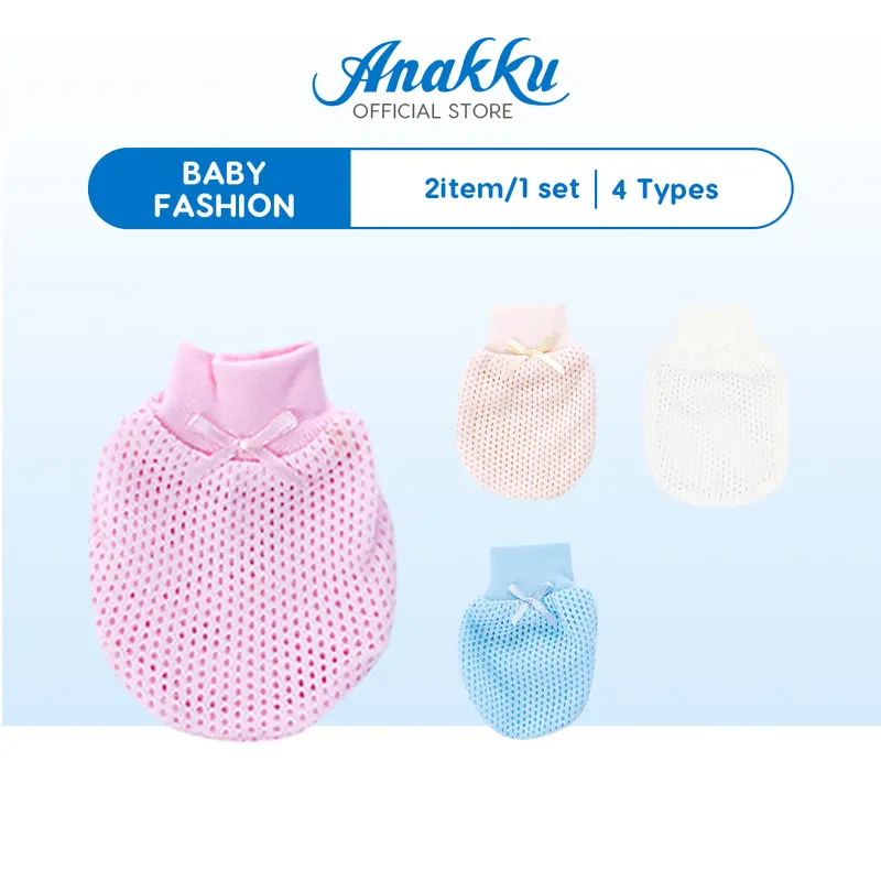 BABY MITTEN AND BOOTIES SET SARUNG TANGAN DAN KAKI BAYI LUBANG