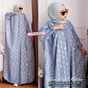 Bluprin Kaftan Super Jumbo Gamis Wanita Muslimah Rayon Premium Busui