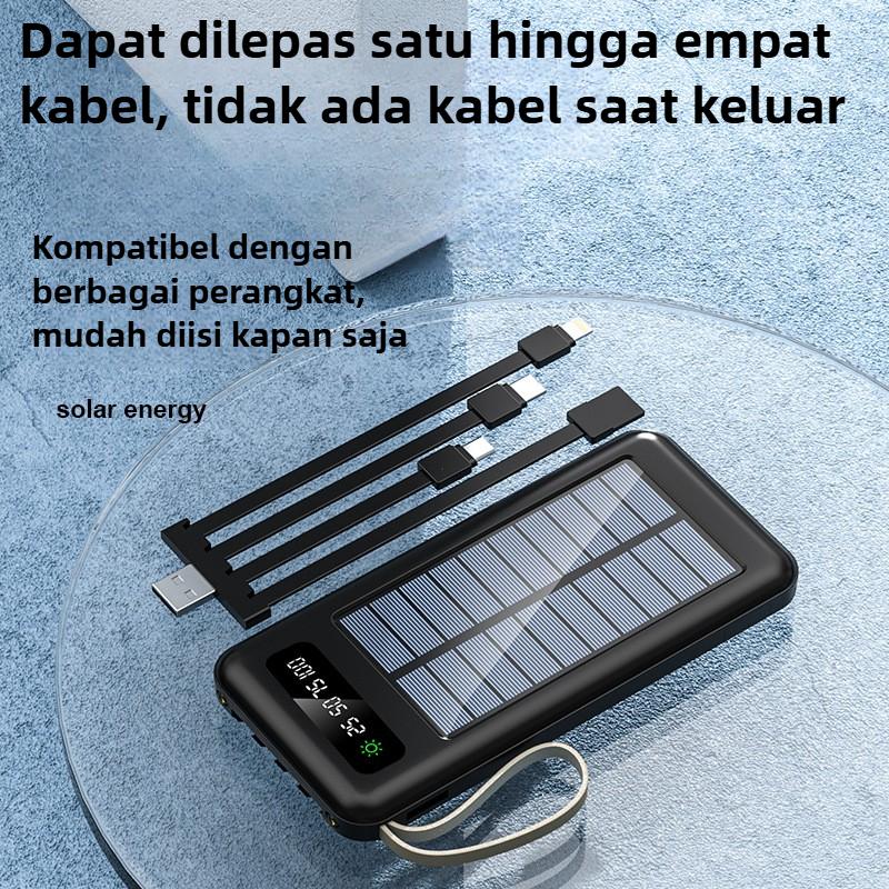 Maddox Powerbank Pengisian Daya Surya 50000mAh dengan 3 Port USB & 2 Flashlight LED Portabel untuk Ponsel & Tablet Android iOS Maddox Powerbank Pengisian Daya Surya 50000mAh dengan 3 Port USB & 2 Flashlight LED Portabel untuk Ponsel & Tablet Android iOS