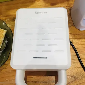 【SUPER PROMO】(COD) SIMPLUS Pembuat Sandwich 650W Pembuat Sarapan Cetakan Roti Panggang SMZJ001