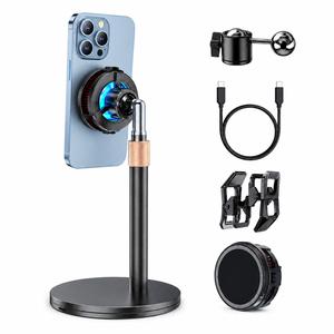 Giá Đỡ Tản Nhiệt Điện Thoại Từ Tính Kèm Sạc Không Dây, Dùng Để Livestream Trên Bàn, Làm Mát Bằng Bán Dẫn, Hoạt Động Ít Ồn, Giá Đỡ 3 Trong 1 Vừa Sạc Vừa Tản Nhiệt, Phù Hợp Chơi Game, Livestream, Xem Phim Và Làm Việc