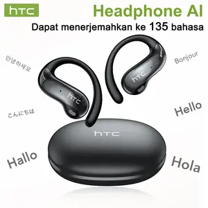 HTC NE19 OWS AI Translation Earphone Wireless Bluetooth 6.0 Headset 135 Languages Real-time Translation 40 Hours Long Battery Life HIFI Sound Quality IPX5 Waterproof Sport Headphones