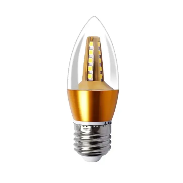 COD Lampu LED Candle 5w kuning jantung jagung 5w lilin 5watt - E14 - E27- Lampu hias Lampu dekor- Putih / kuning White 8