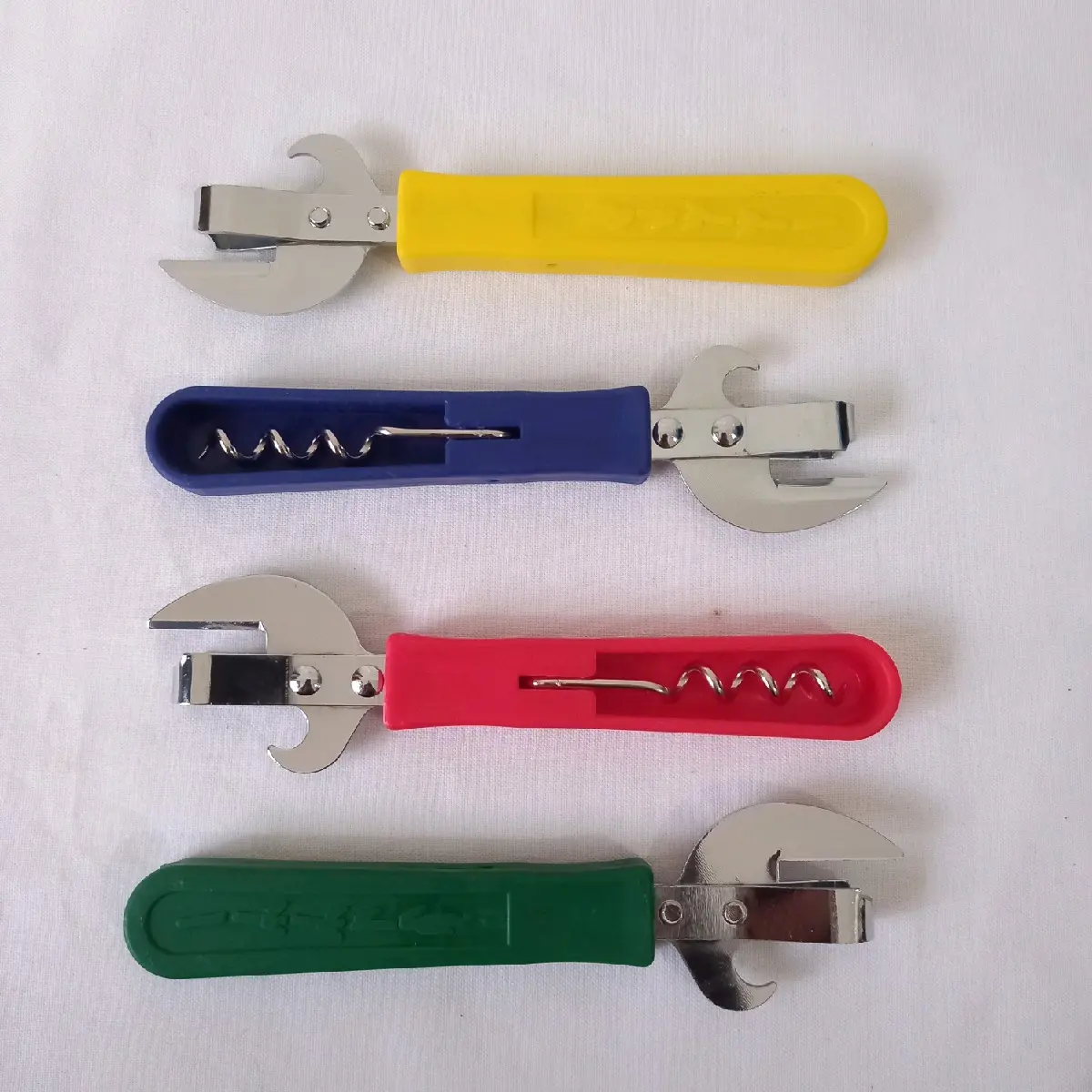 Pembuka Kaleng/Botol 3 in 1, Can/Wine Bottle Opener,  Alat Pembuka Kaleng Botol Manual Kitchenware Biru Hijau Kuning Merah