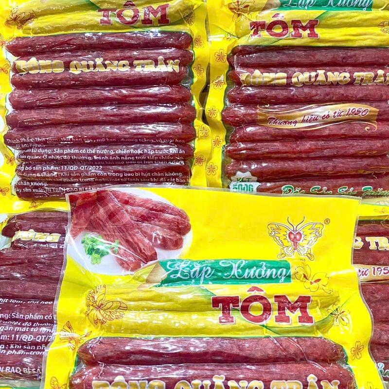 Lạp Xưởng TÔM 2Kg { 4Túi ĐÔNG QUÃNG TRÂN} Đặc Sản Sóc Trăng Food 2