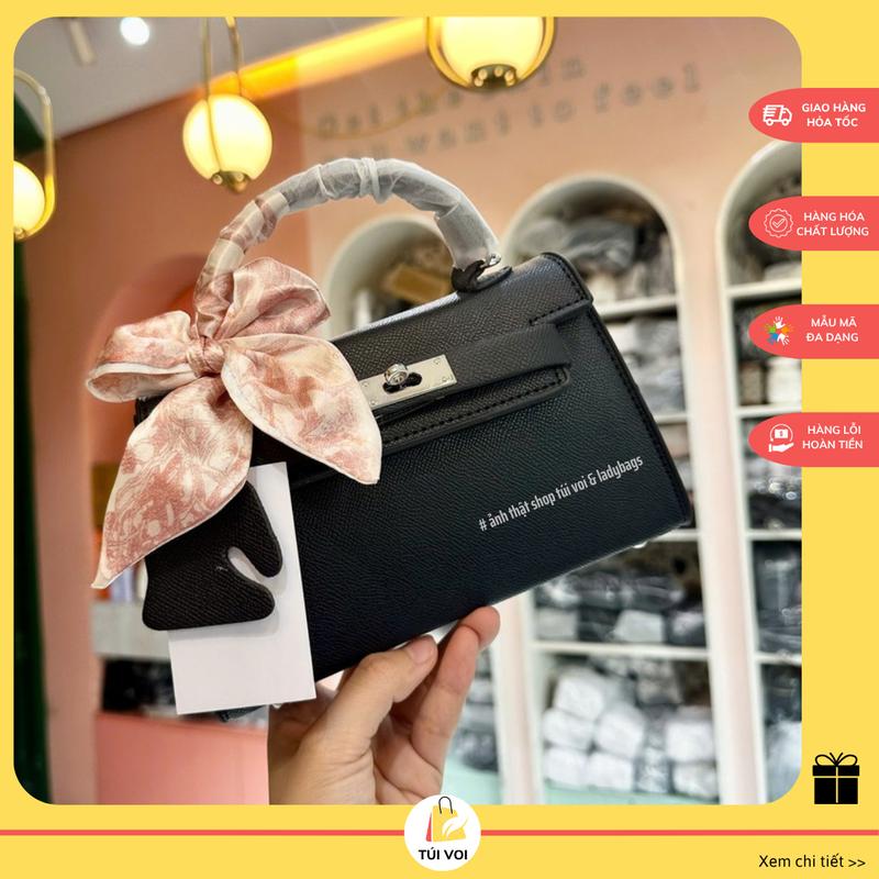 Ảnh thật Túi xách nữ dáng lùn form hiện đại sang chảnh chất da gạo size 19 so hot CV3B Bag túi xách có hộp đựng công sở