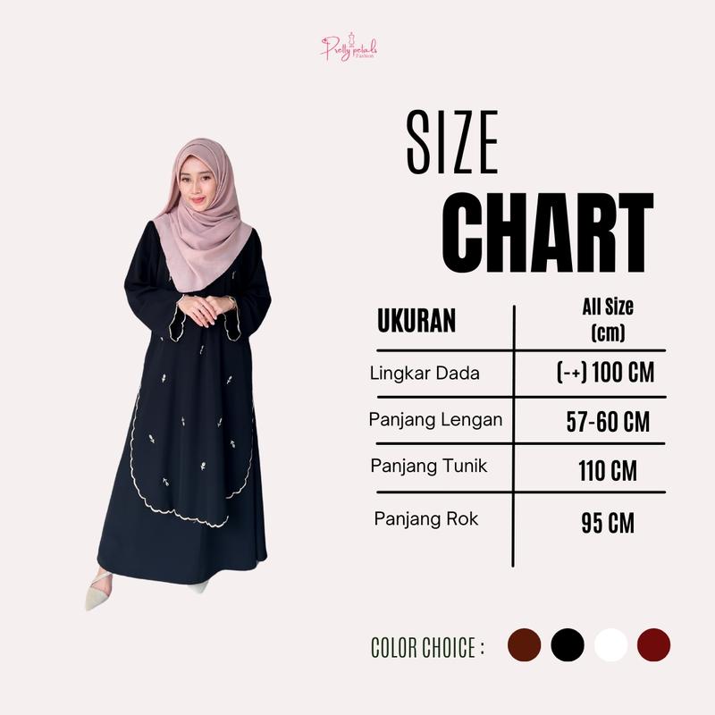 Product Introduction of GENDIS One Set Melayu Bordir kembang By Prettv Petals Setelan Muslim Wanita 0