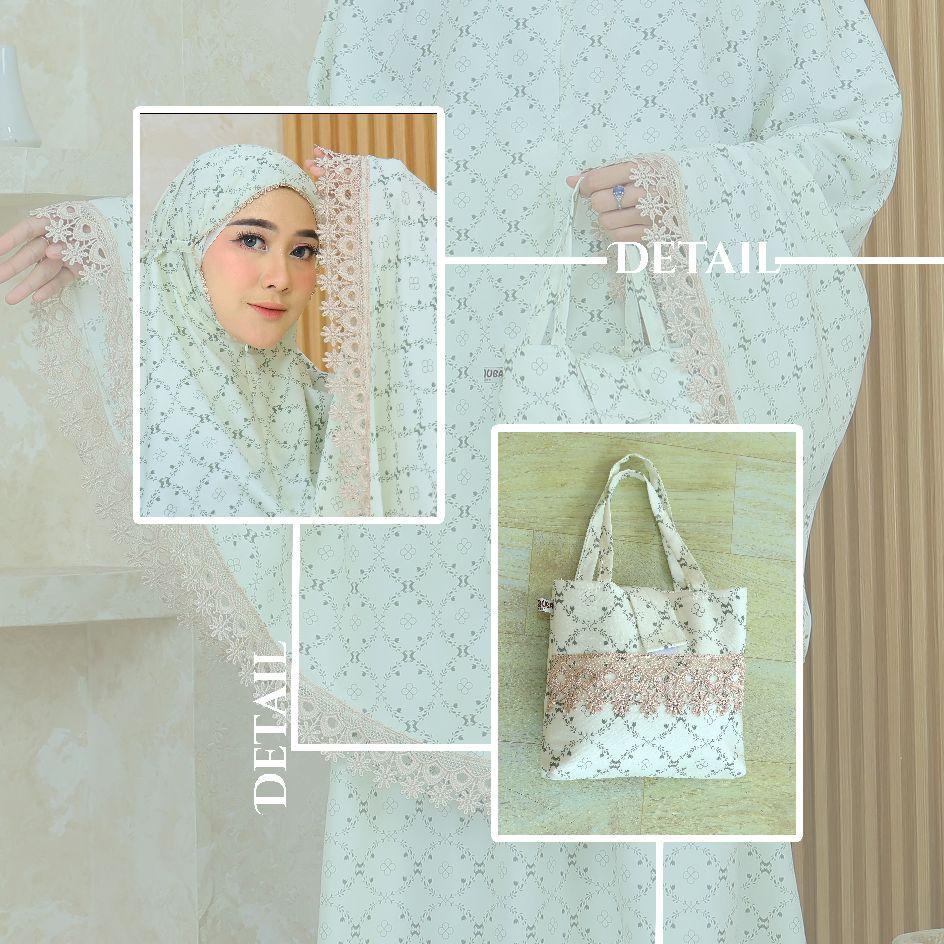 Mukena Wanita 2 in 1 Katun Premium Motif Mewah Renda Cantik dengan Desain Elegan dan Nyaman untuk Penggunaan Sehari-hari Mukenah Jumbo Dewasa Travel