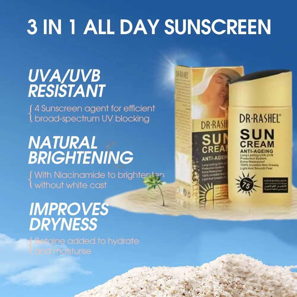 DR RASHEL anti-aging sun protection triple index sun protection SPF100/75/60 ​​All Skin Types