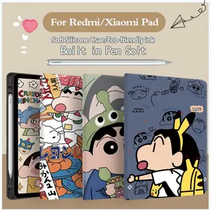 Case For redmi pad 2 2025 /se 11 inch /se 8.7"POCO PAD M1 / X1 11.2"pad 2 pro/Pad Pro12.1"xiaomi pad 8Pro /7 /6/ 5-Casing Premium Anti Jatuh - hitam Silikon Cover Pelindung Bumper Anti Gores Cover