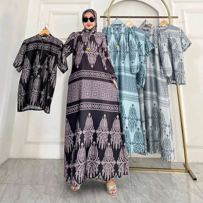 Gamis armany SET KOKO motif RMB set hijab 0