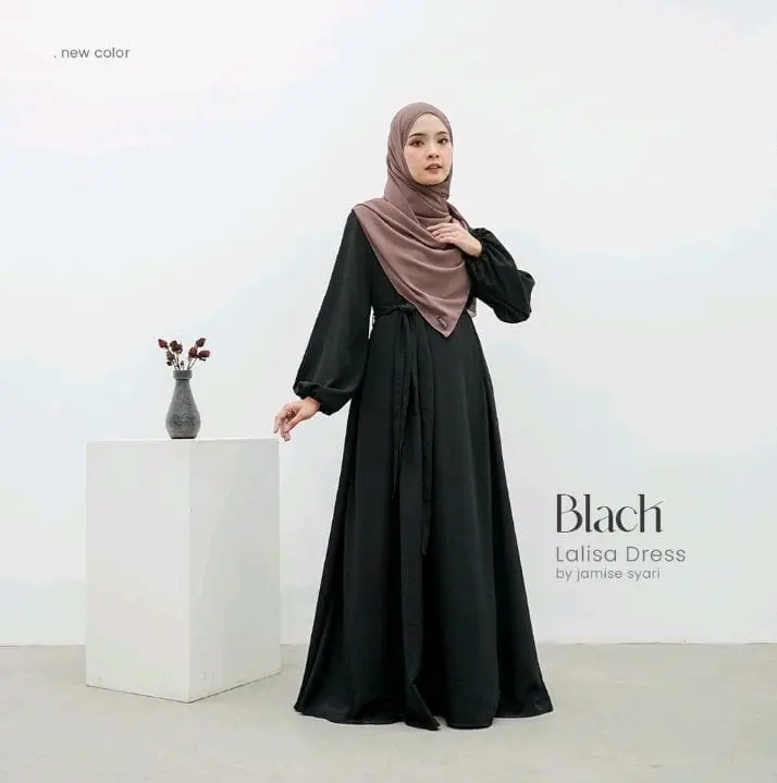INARA DRESS GAMIS LEBARAN 2024 TERBARU BAHAN CRINKLE AIRFLOW LD 130 PANJANG 140 1