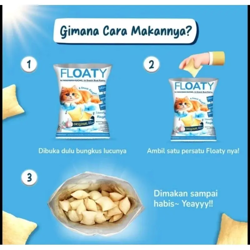 Snack Floaty Rasa Bawang 60grm untuk Kamu - Food, isi 3pcs 2