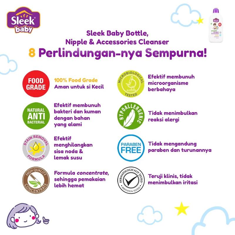 sleek baby bottle nipple accessories cleanser 450 ml 5