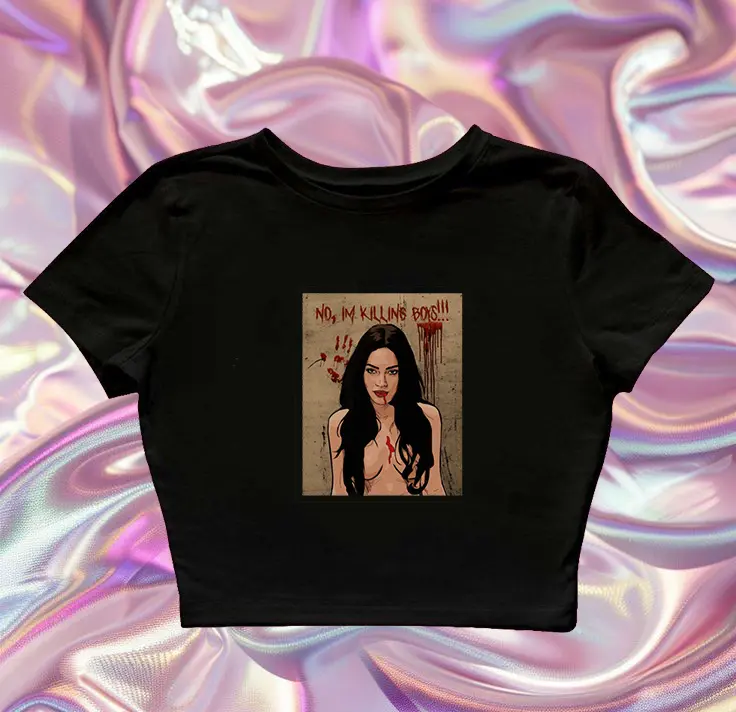 Kaos Crop Top Hot dengan Bahan Premium Cotton Combed 24s Atasan Wanita Korean Style