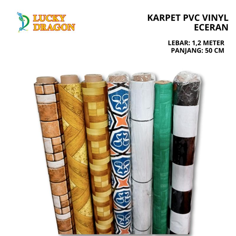 BEST SELLER Karpet Plastik VINYL ECERAN 0,5 meter ( 50 CM ) LEBAR 1,2 meter ( 120CM ) untuk alas meja dan lantai kualitas bagus 0