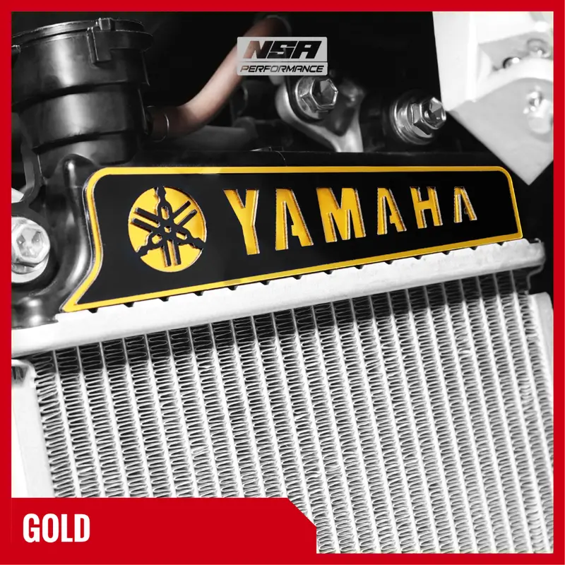 NSA GARNISH COVER LEHER RADIATOR YAMAHA TWO TONE Leher Radiator AEROX NMAX LEXI Aksesoris Motor NSA Performance Akrilik Engine Laser Motorcycle 3