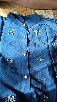 Product Review of CLARA One Set Wanita Payet Mewah Linen Setelan Atasan Rok Kekinian from R**n 2
