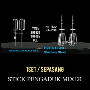 Stick Mixer / Pengaduk Kocokan Stainless Steel Hand Mixer Pilhips Miyako 2pcs Sepasang Stainless Original