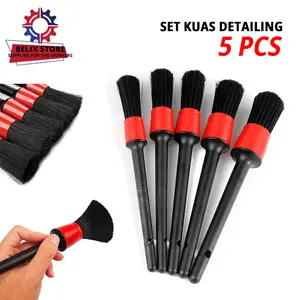 Set Kuas Detailing 5in1 Kuas Pembersih Serbaguna Sikat Cuci Mesin Mobil Motor