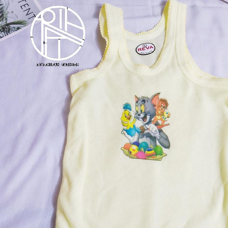 [12]Pcs Kaos Dalam Anak Pria Perempuan Warna Motif Karakter Kartun Lembut || Jawahirah Fashion 2