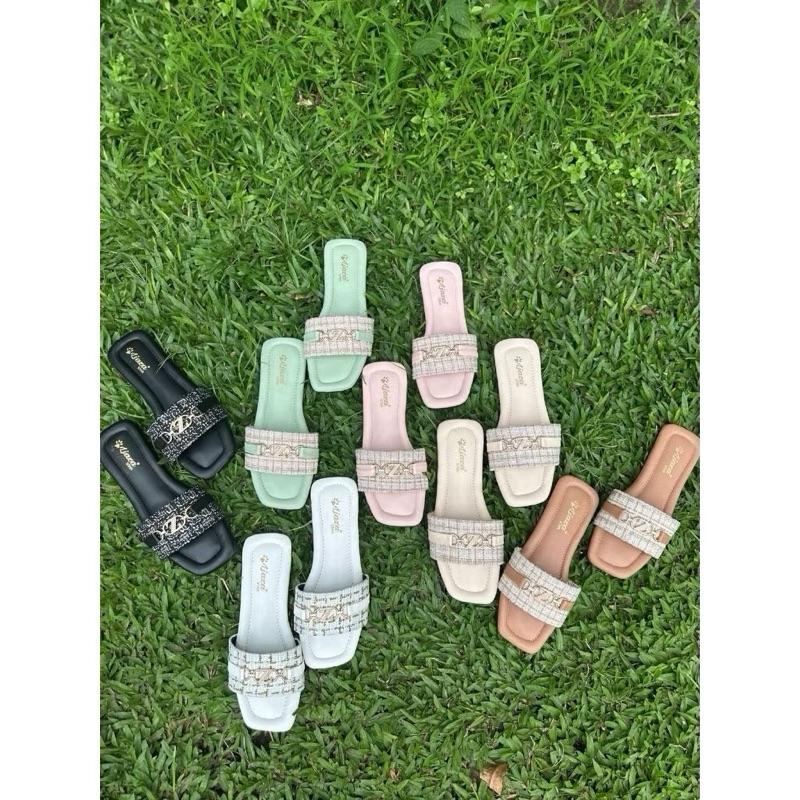 Sendal Flat Kokop Rajut Wanita Terbaru / Sendal Wanita Teplek Kekinian 6