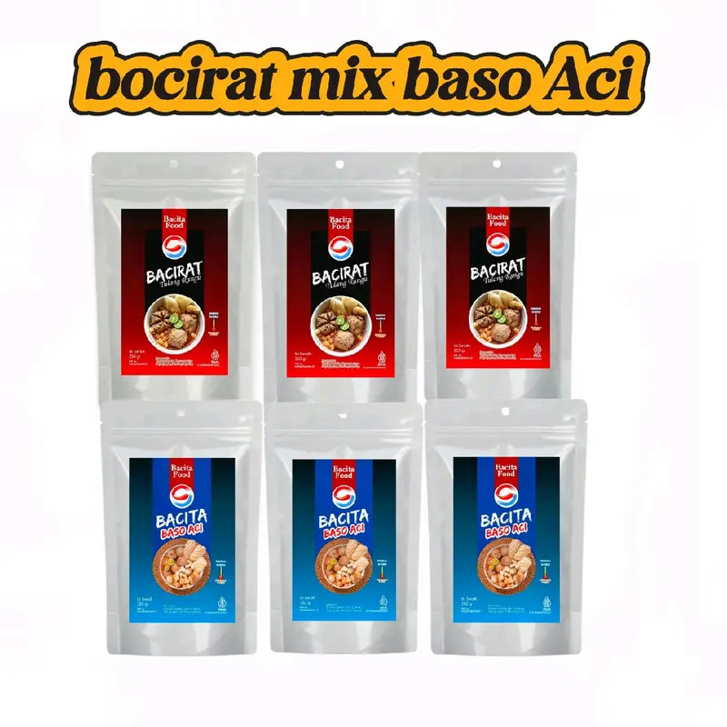 Baso urat  Tulang Rangu mix Baso aci 6 bks - bacita food bawang instan Makanan Kuah Seblak  Pedas 0