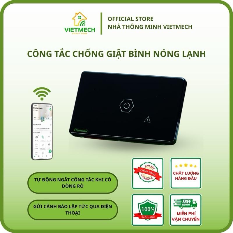 Công tắc CHỐNG GIẬT thông minh cho Bình Nóng Lạnh thế hệ mới | Điều khiển từ xa qua điện thoại hẹn giờ bật tắt tự động chống giật chủ động cho bình nóng lạnh thay thế aptomat truyền thống công suất 3000W