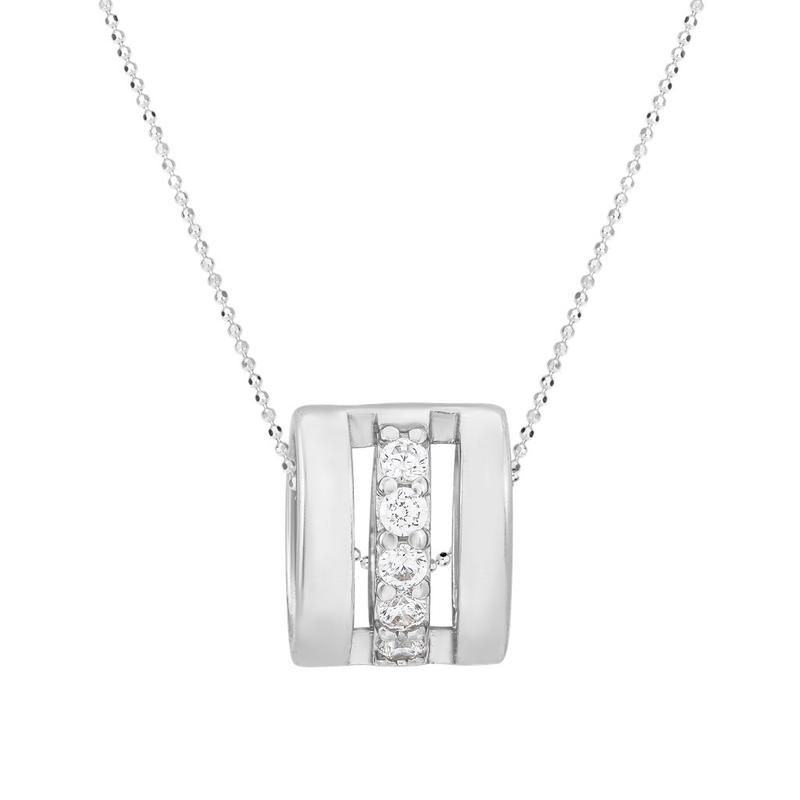 Mặt dây chuyền bạc đính đá PNJSilver XM00K000066