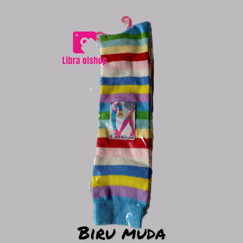 Kaos Kaki Belang Selutut/Kaos Kaki Belang Warna Wanita Dewasa Panjang Garis 3