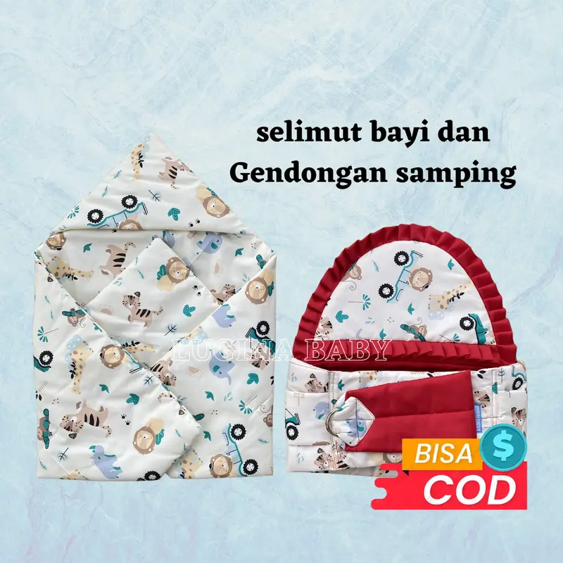 Set gendongan samping bayi dan selimut bayi 2 in 1 perlengkapan bayi termurah 1