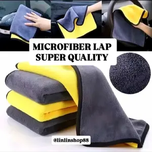 Lap Kain Detailing 2 Sisi Kain Lap Serbaguna 25x25cm Kain Lap Kaca Mobil 2 Sisi Tebal Anti Lecet