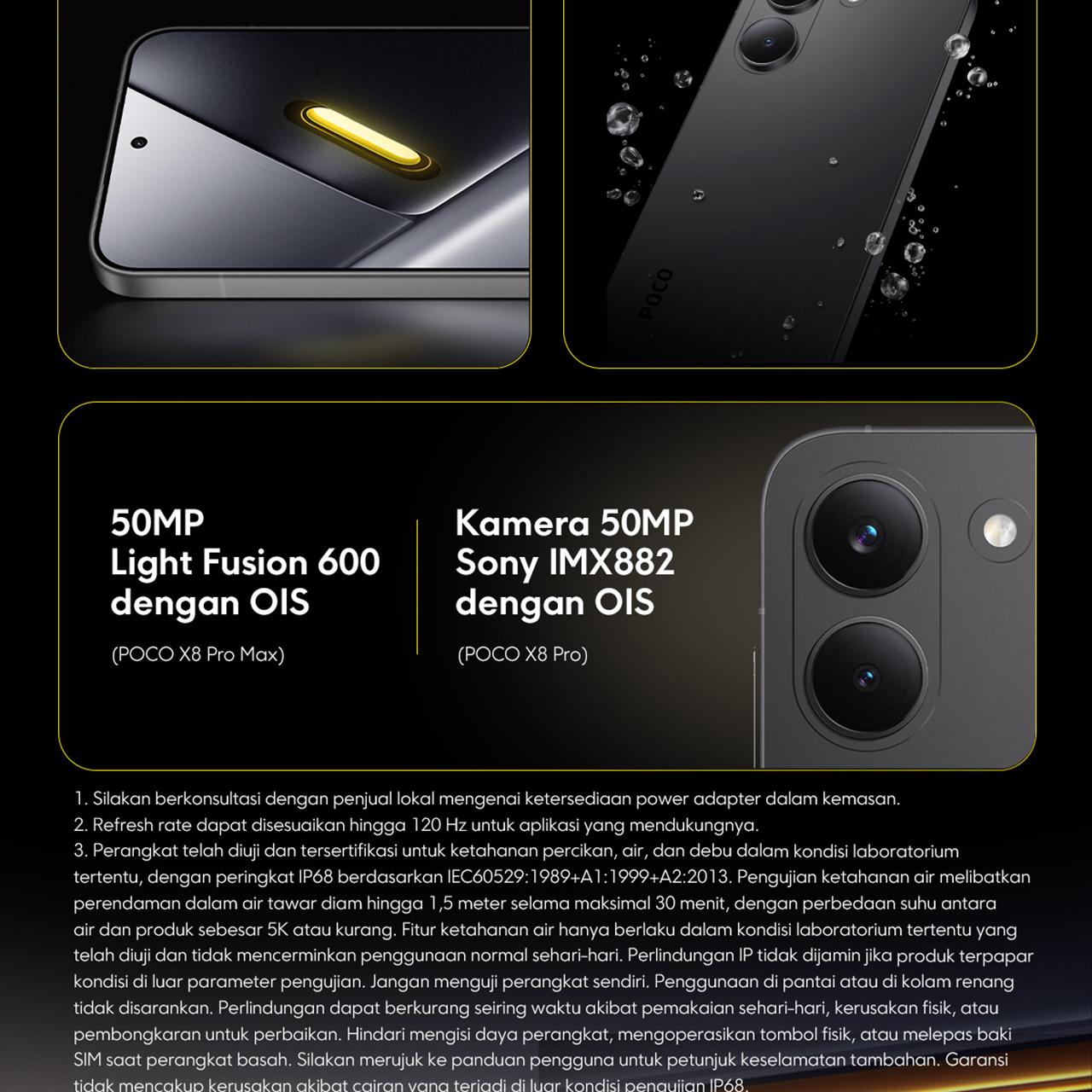 POCO X8 Pro Series | POCO X8 Pro Max (12GB/512GB)  (12GB+256GB) | POCO X8 Pro (12GB+512GB) (8GB+512GB) (8GB+256GB) | Dimensity 9500s* | 8500mAh (typ) battery dengan 100W HyperCharge* | HP Gaming [Xiaomi Official Store]