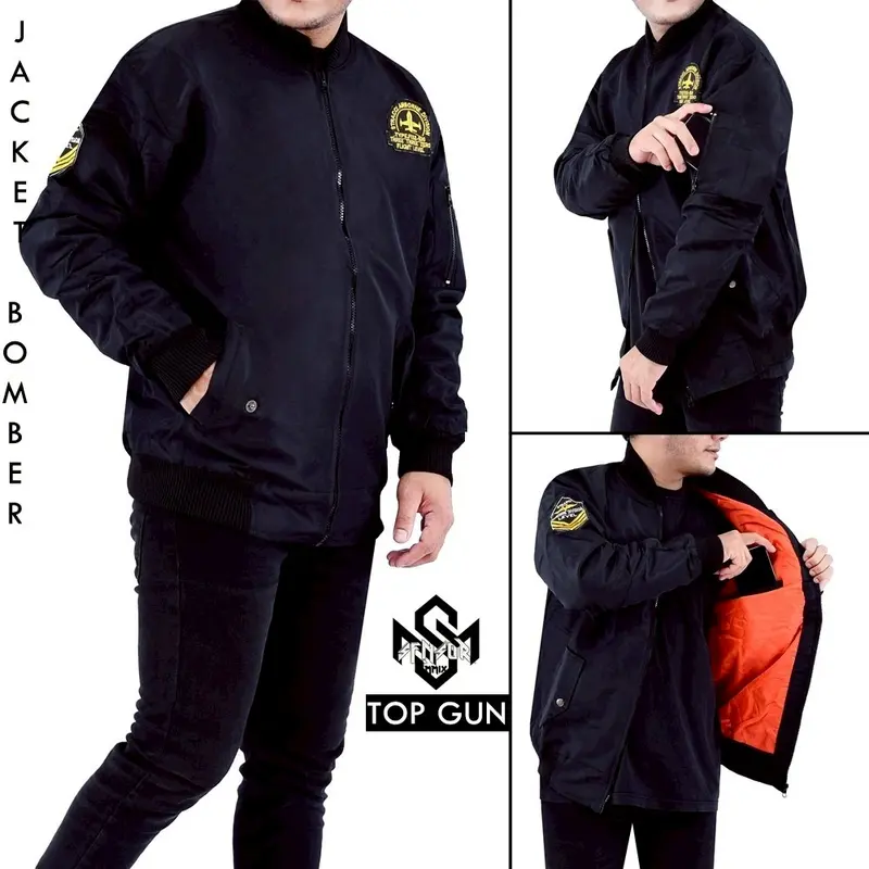 Jaket Bomber Ekslusif Oria Path Taslan Waterproof Casual Formal Keren 5