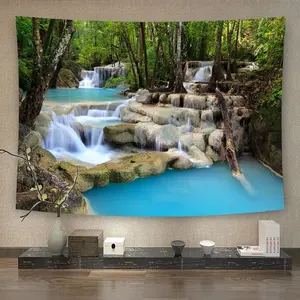 Landscape background cloth, bedroom decoration cloth, mountain and lake photo backdrop cloth, room decoration cloth